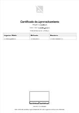 Certificado de Aprovechamiento