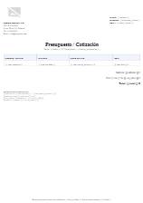 Presupuesto / Cotización